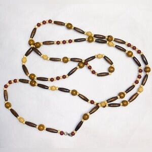 Handmade wooden necklace
